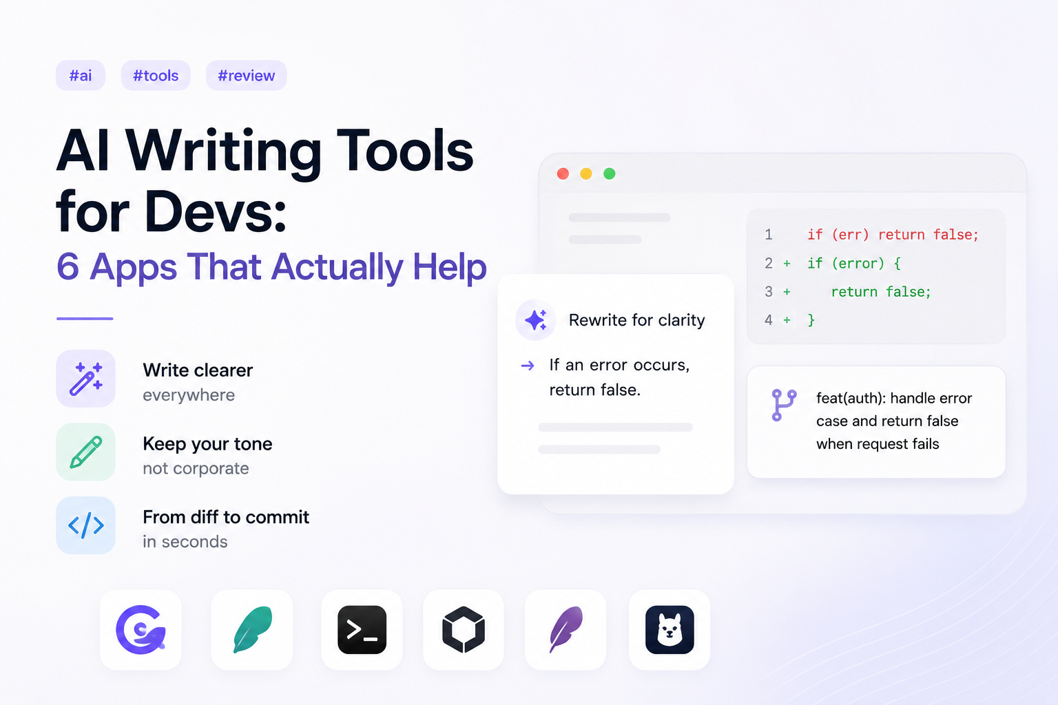 AI Writing Tools for Devs: 6 Apps That Actually Help